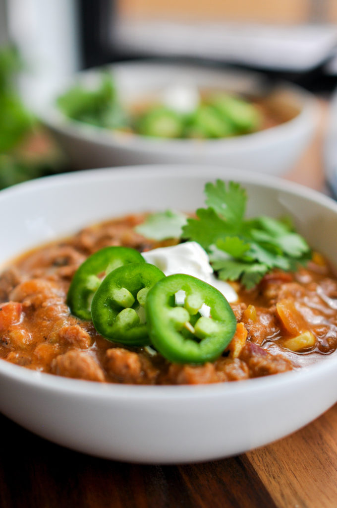 three-bean pumpkin chili